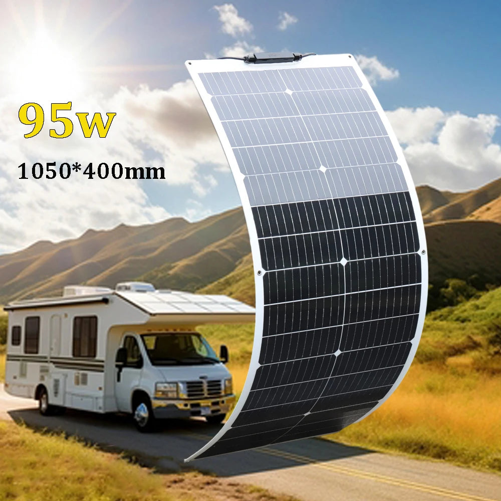 12V Solar Panel 150W 300W 450W Flexible Photovoltaic Charger for Camping