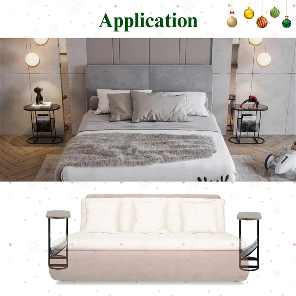 Narrow Side Table Set Slim End Tables for Small Spaces Living Room Bedroom