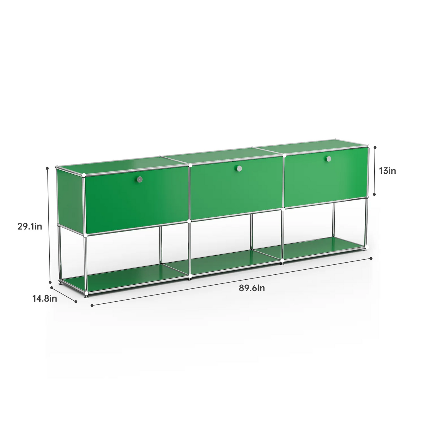 Modern Stainless Steel Storage Cabinet Organizer for Living Room Office