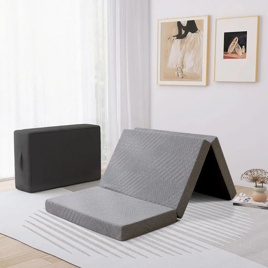 Ljustra Portable Folding Mattress 4 Inch Memory Foam Topper for Guests