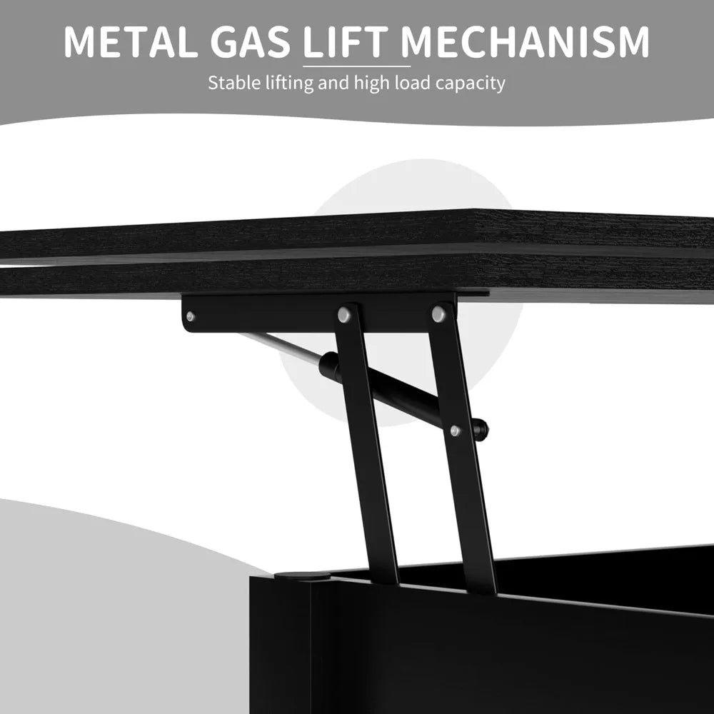 Multi-Functional Lift Top Coffee Table with Drawers and Hidden Storage