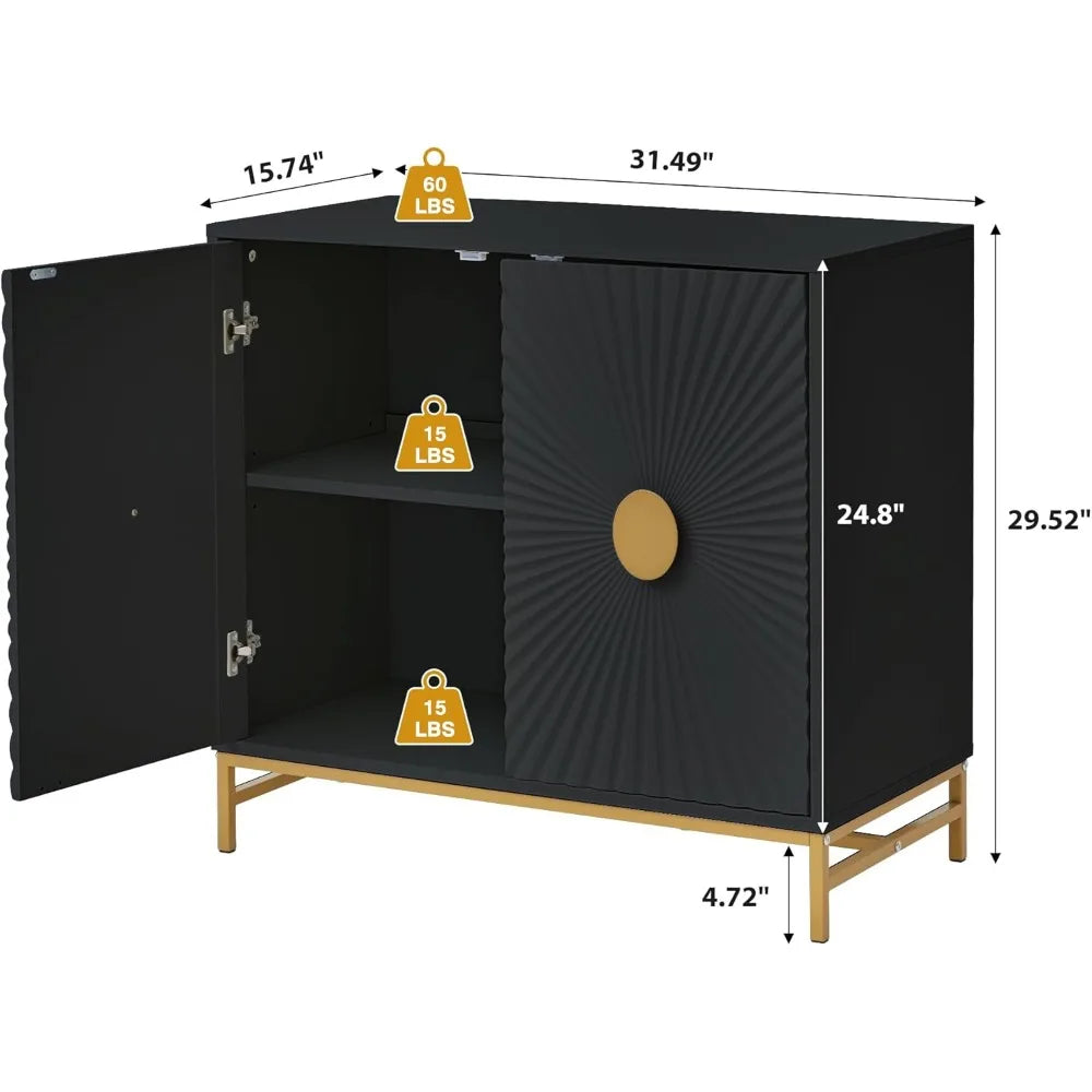 Storage Sideboard Cabinet Buffet Console Table Adjustable Shelves