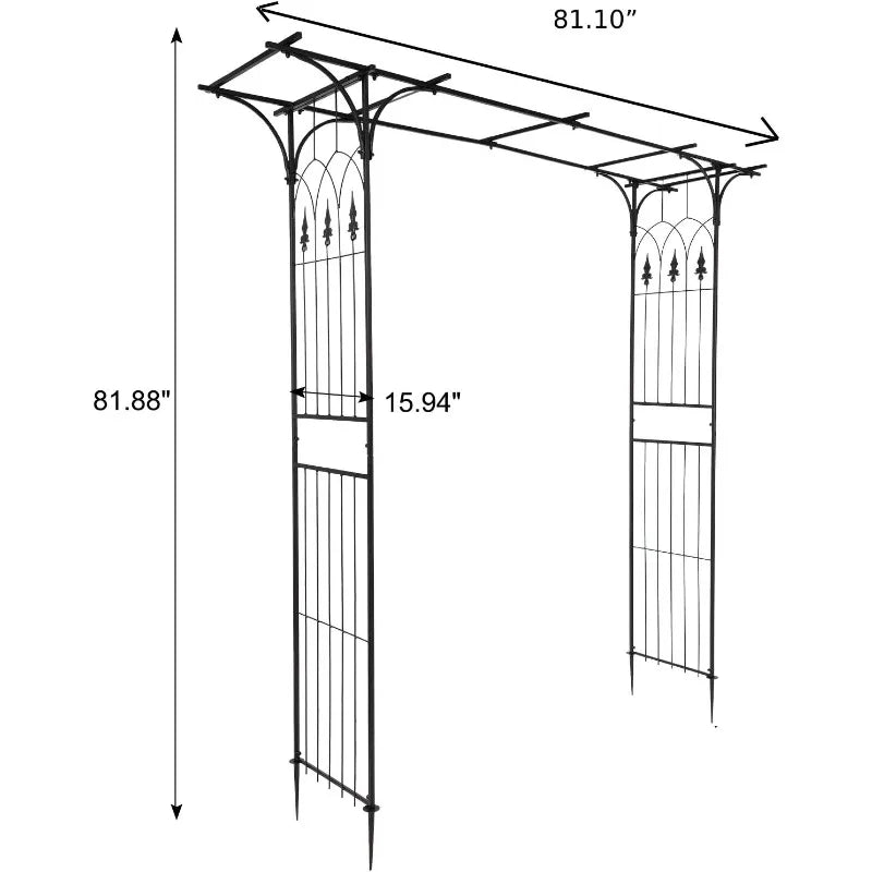 Garden Arbor Wedding Archway Steel Trellis for Climbing Plants