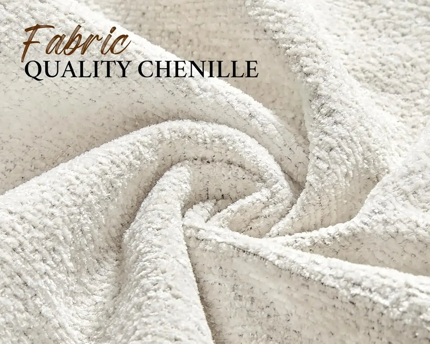 Chenille Beige Sofa Set w/ Storage Ottoman – 3-Seater & Loveseat, Comfy Couch for Living Room