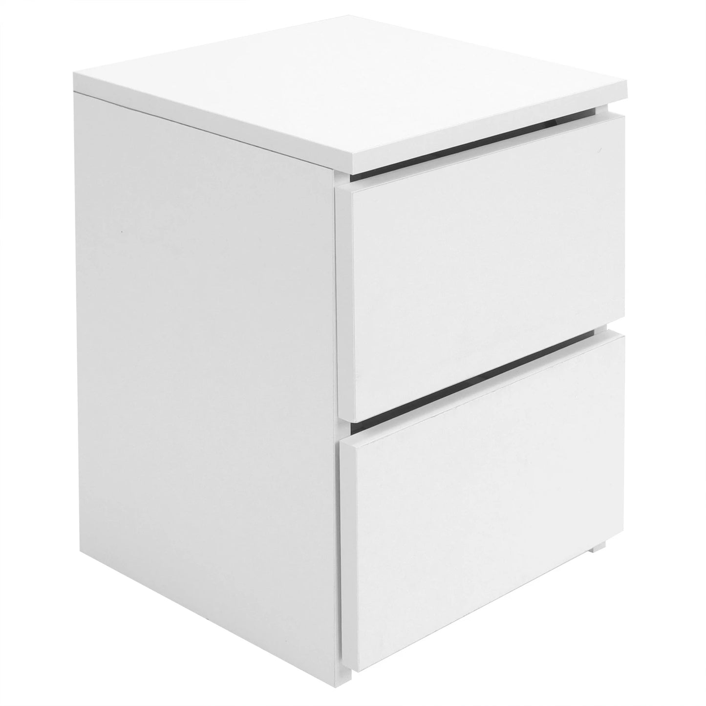 Modern Nightstand with 2 Drawers Minimalist Bedside Table for Bedroom