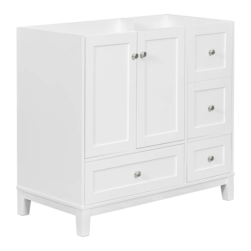 36 Inch Modern Bathroom Vanity with USB Charging and Ample Storage