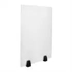 Dual Frosted Plexiglass Clamp-on Desk Privacy Panels Office Partitions 2 Pack