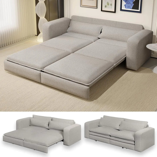Ljustra 93 Inch King Pull Out Sofa Bed 3 in 1 Sleeper Couch