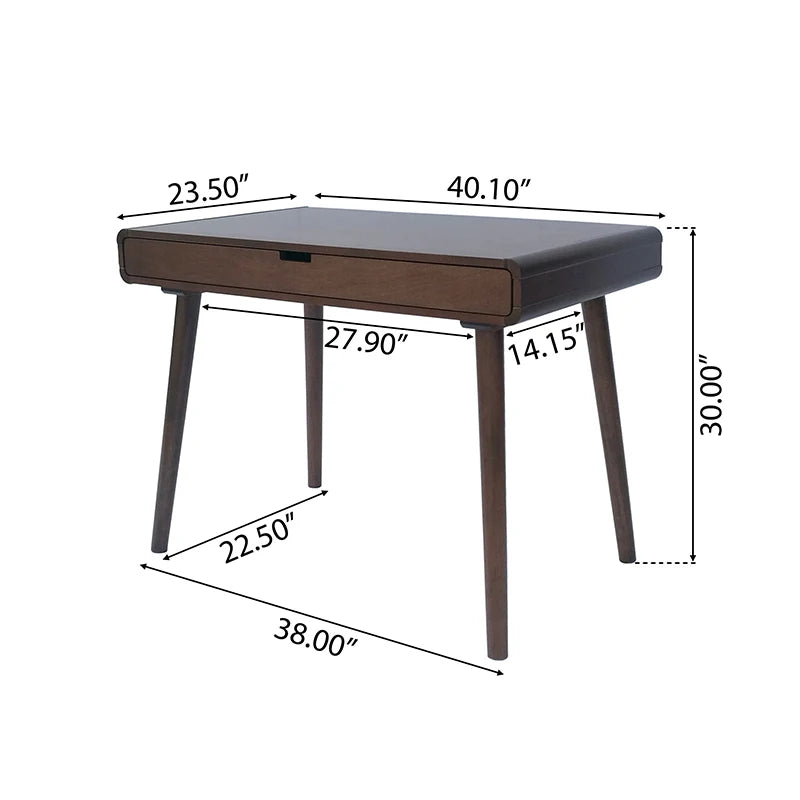 Home Office Vintage Desk Solid Wood Writing Desk Mid Century Style