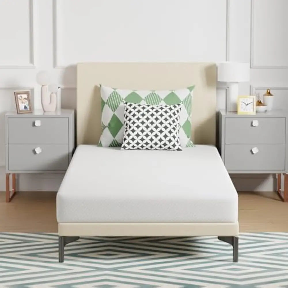 Ljustra 8 Inch Twin Gel Memory Foam Mattress Medium Firm Pressure Relief
