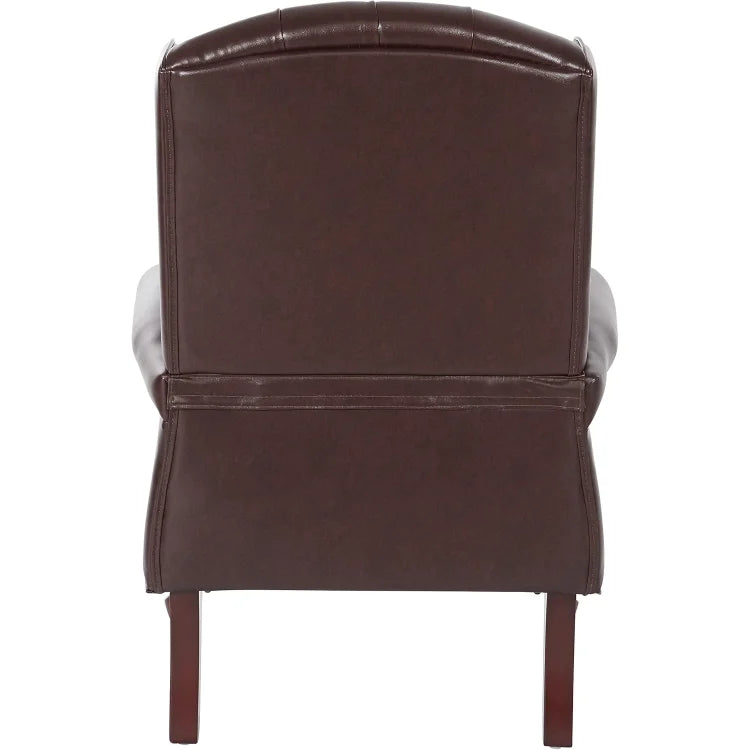 TEX Traditional Queen Anne Style Chair Thick Padded Seat Lumbar Support