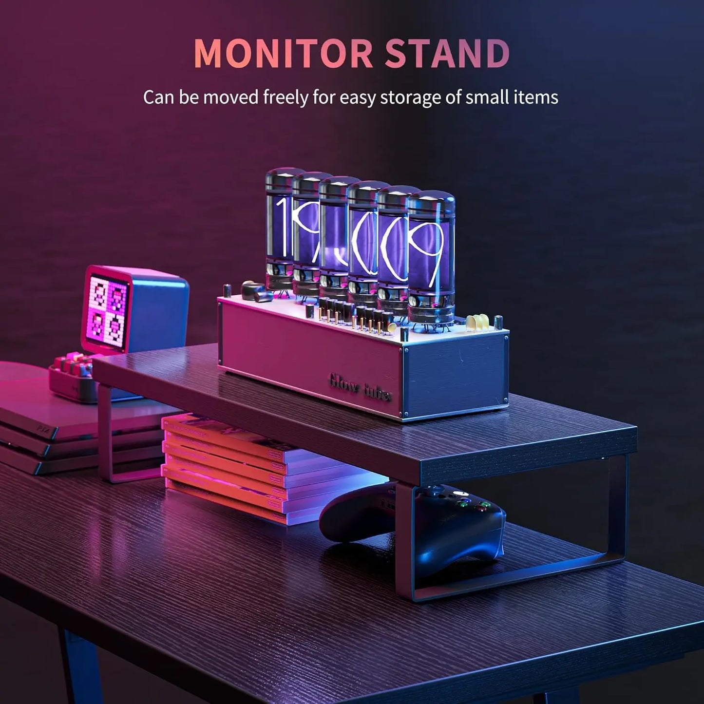 L Shaped Gaming Desk 47 Inch Computer Desk with Monitor Stand PC Gaming Desk