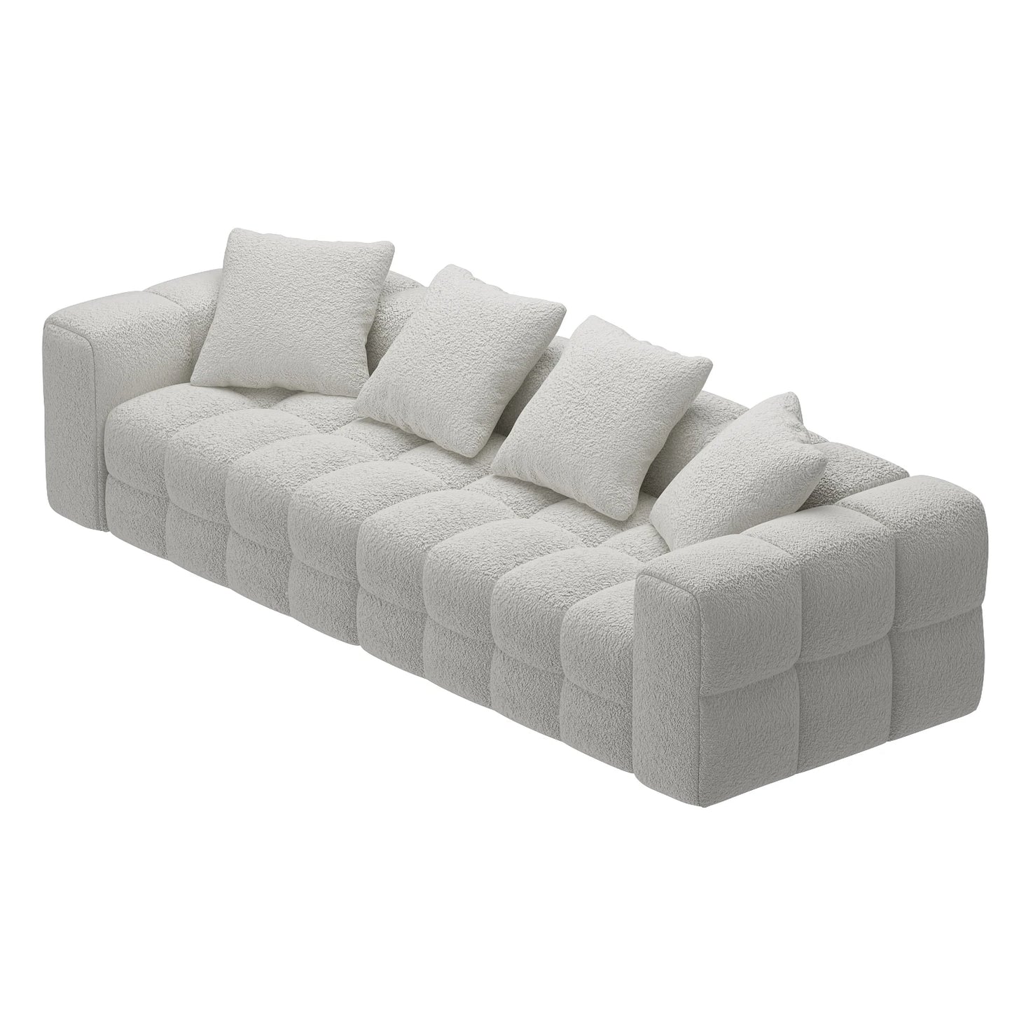 Ljustra Elegant Velvet Sofa Modern 4 Seater Couch for Living Room