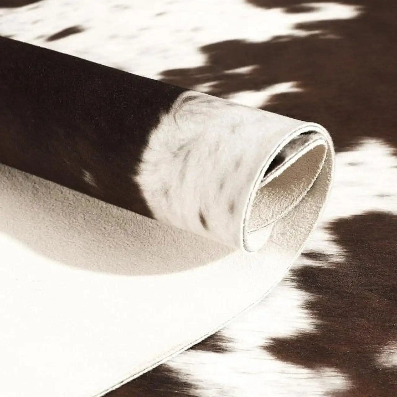 American Style Animal Print Faux Fur Cowhide Rug for Living Room Bedroom