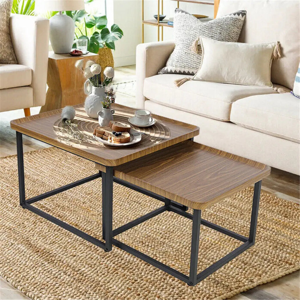 Ljustra Nesting Coffee Table Set Irregular Drop-shaped Modern Design