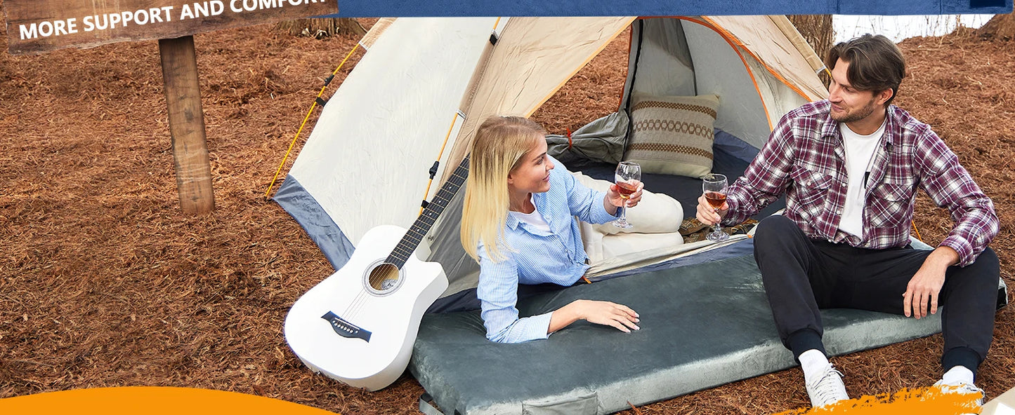 Ljustra Memory Foam Camping Mattress Portable Roll Up Cot Bed