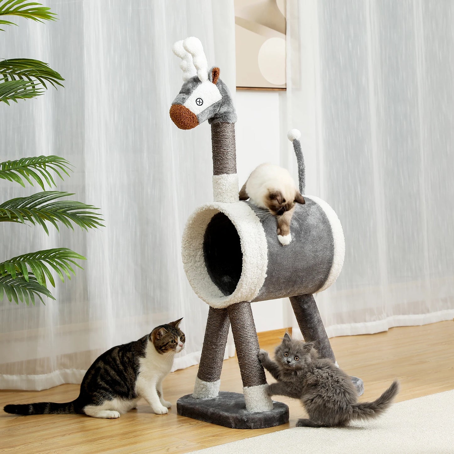 Luxury Cat Climbing Frame Multi-Layer Scratching Post Playground