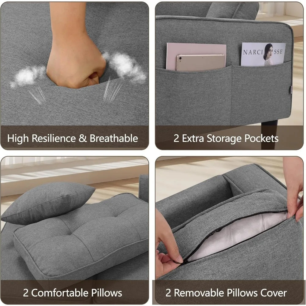 Ljustra Recliner Sofa Bed Convertible Sectional Couch Modern