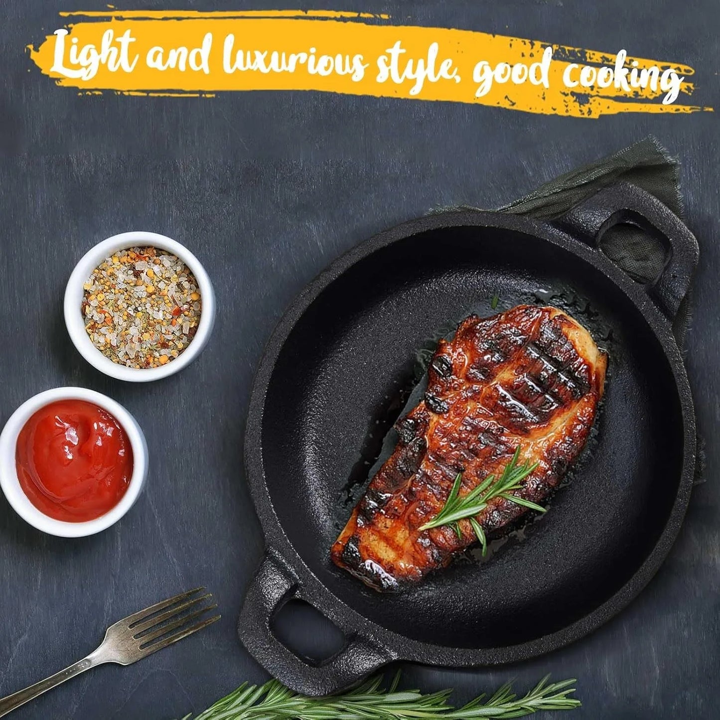 Mini Cast Iron Frying Pan Set 5x5 Inches Ideal Kitchen Companion