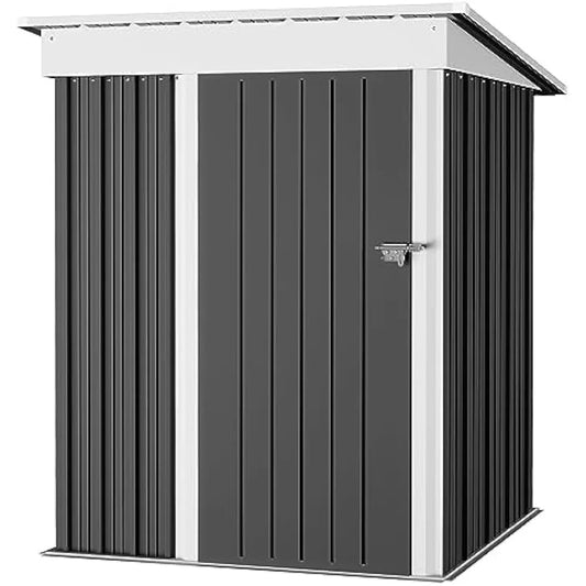 Outdoor Storage Shed 5x3 FT Metal Garden Shed for Backyard Lawn