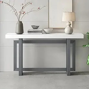 60 Inch Elegant Console Table Acacia Veneer Entryway Side Table