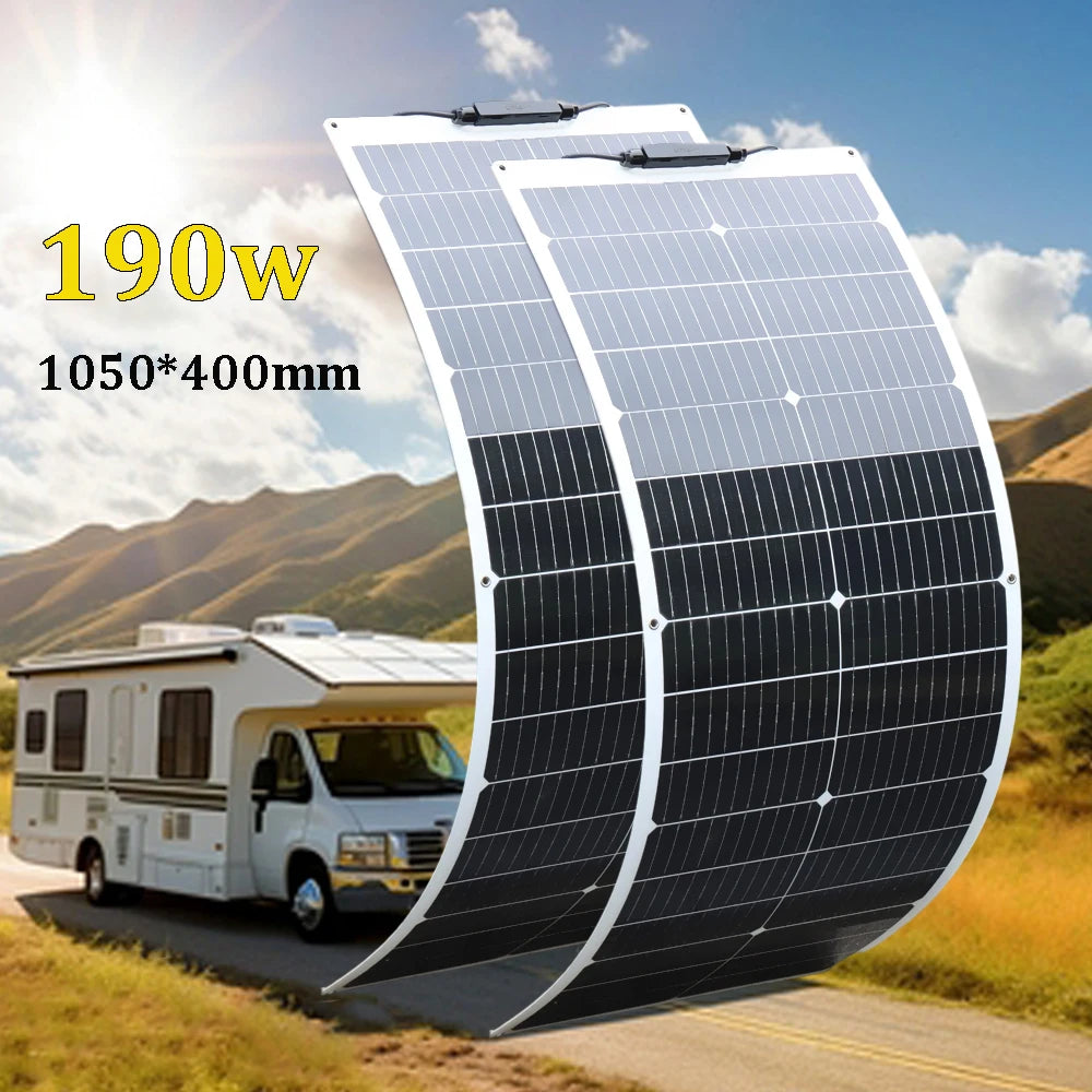 12V Solar Panel 150W 300W 450W Flexible Photovoltaic Charger for Camping