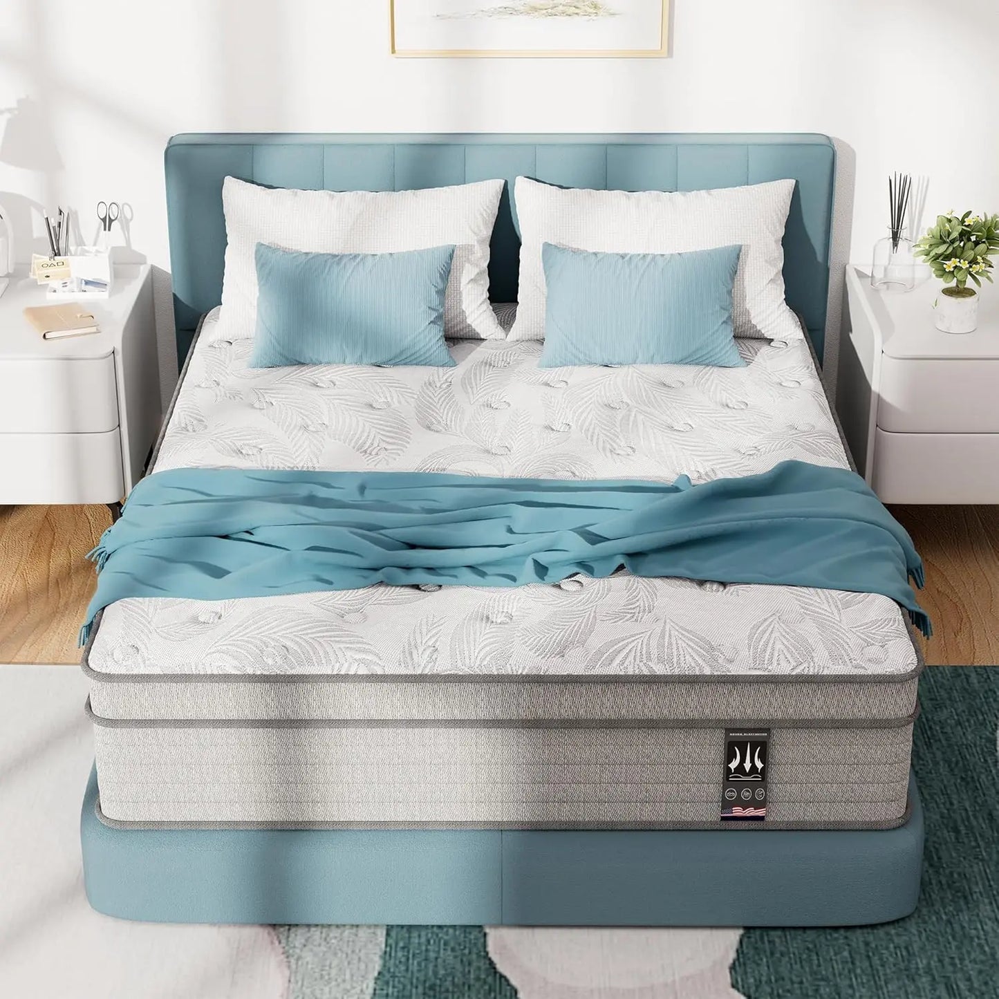 Ljustra Full Size 10 Inch Medium Firm Hybrid Mattress with Gel Foam