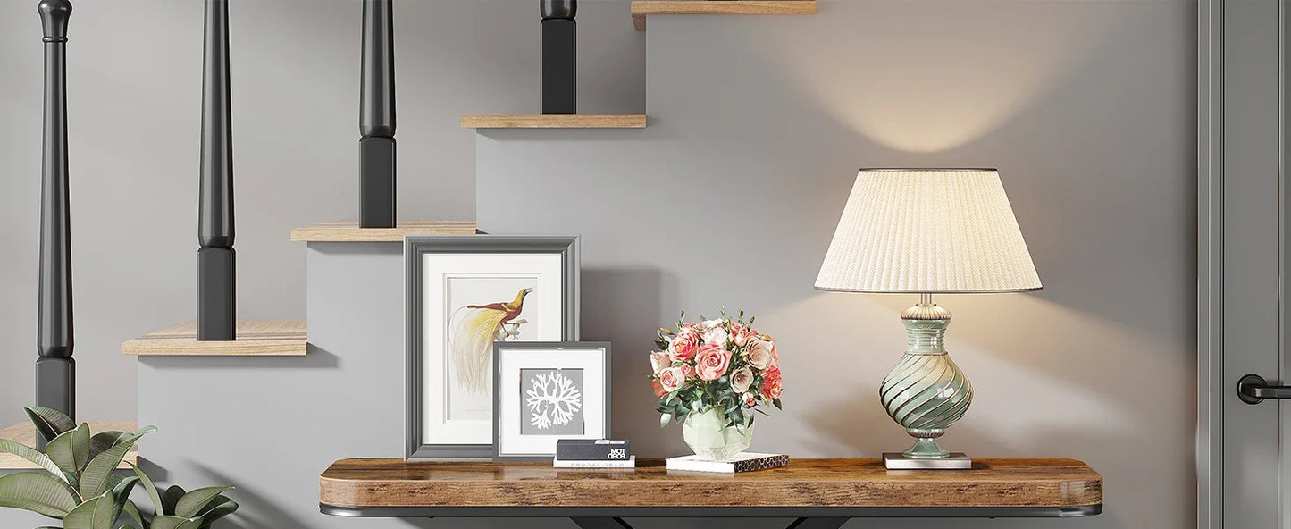 Ljustra Industrial Console Table 40 Inch Narrow Entryway Foyer Accent