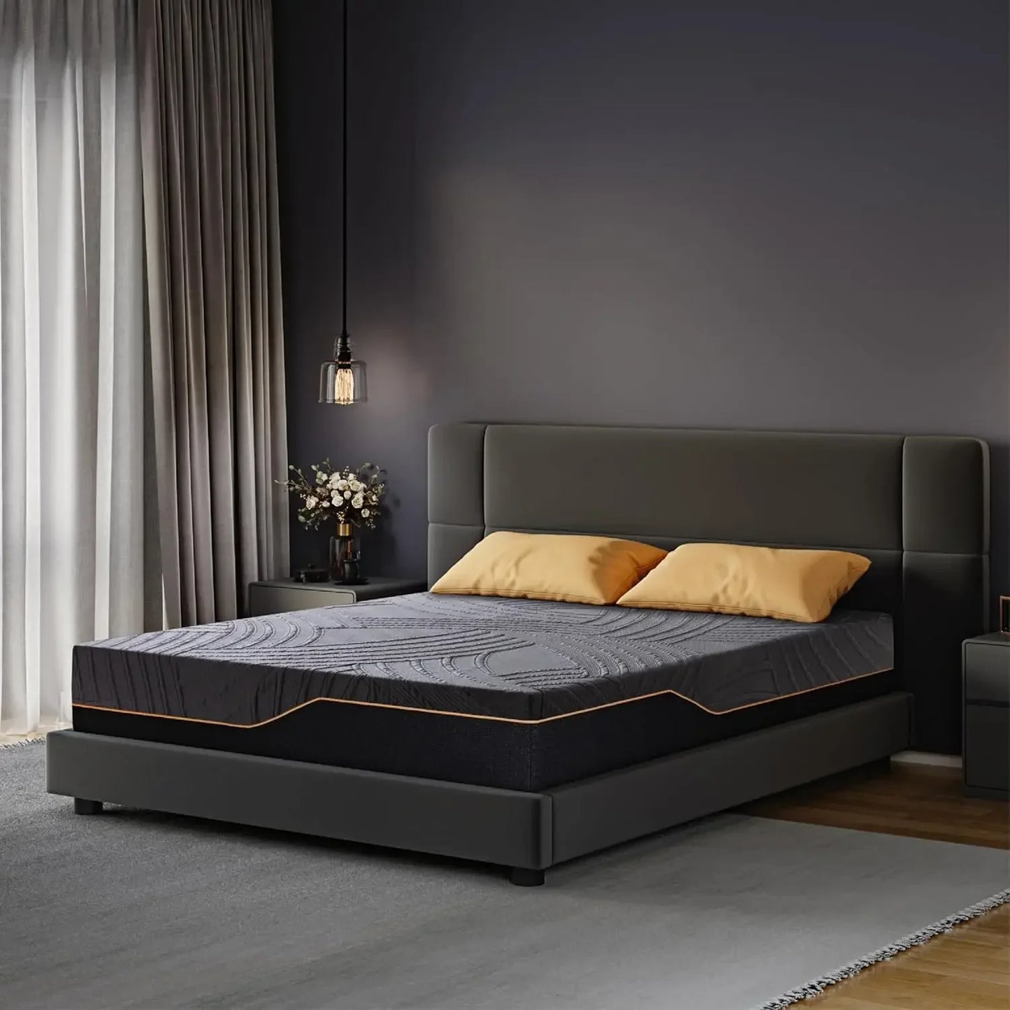 Ljustra Full Firm Mattress 14 Inch Copper-Gel Memory Foam Cooling Cover