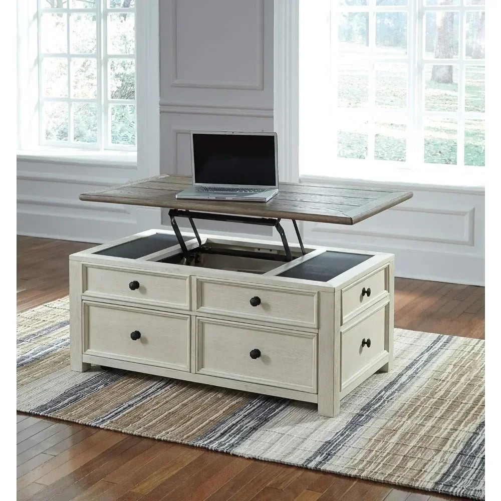 Cute Coffee Table for Living Room Farmhouse Lift Top with Drawers