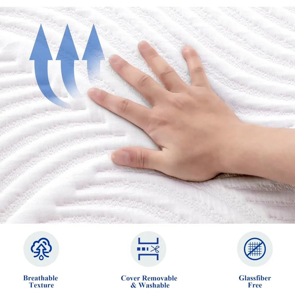 Ljustra 10 Inch Full Memory Foam Mattress Medium Firm Cooling Comfort