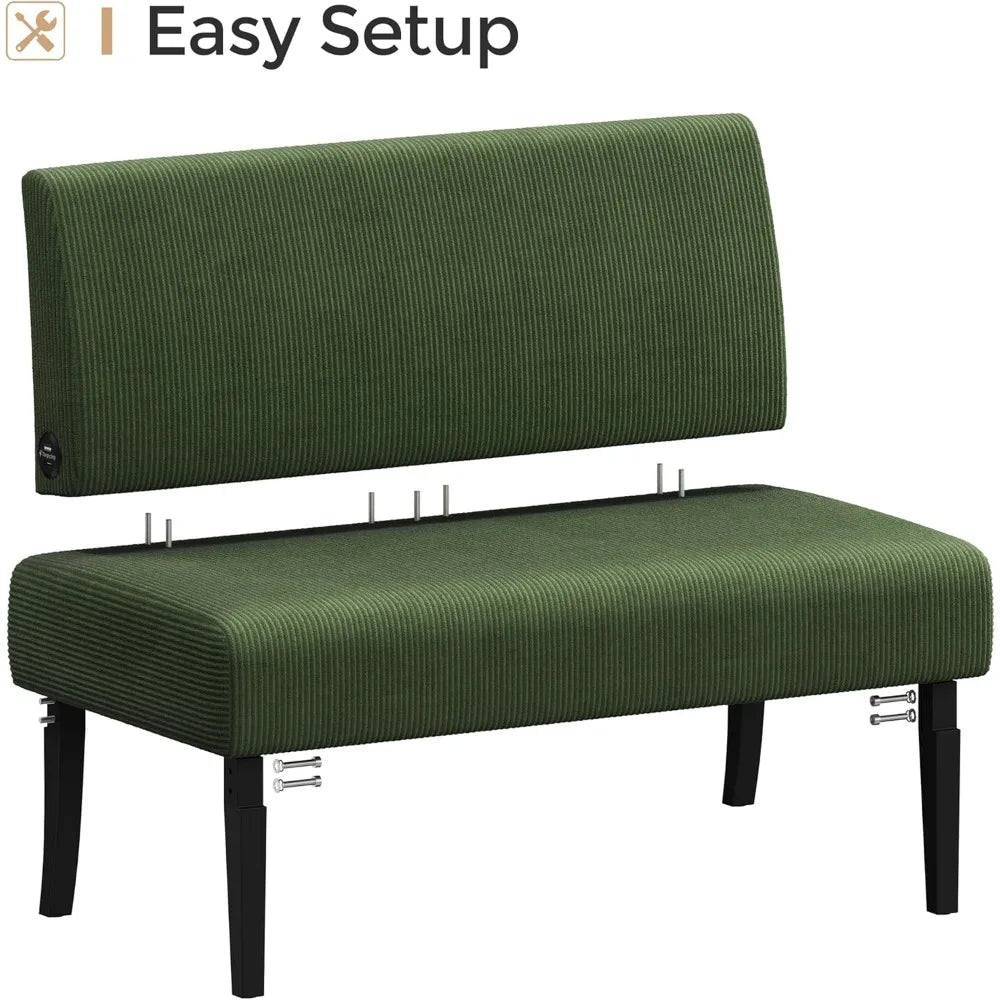 Small Mini Armless Loveseat Futon Couch for Bedroom Dorm Living Room