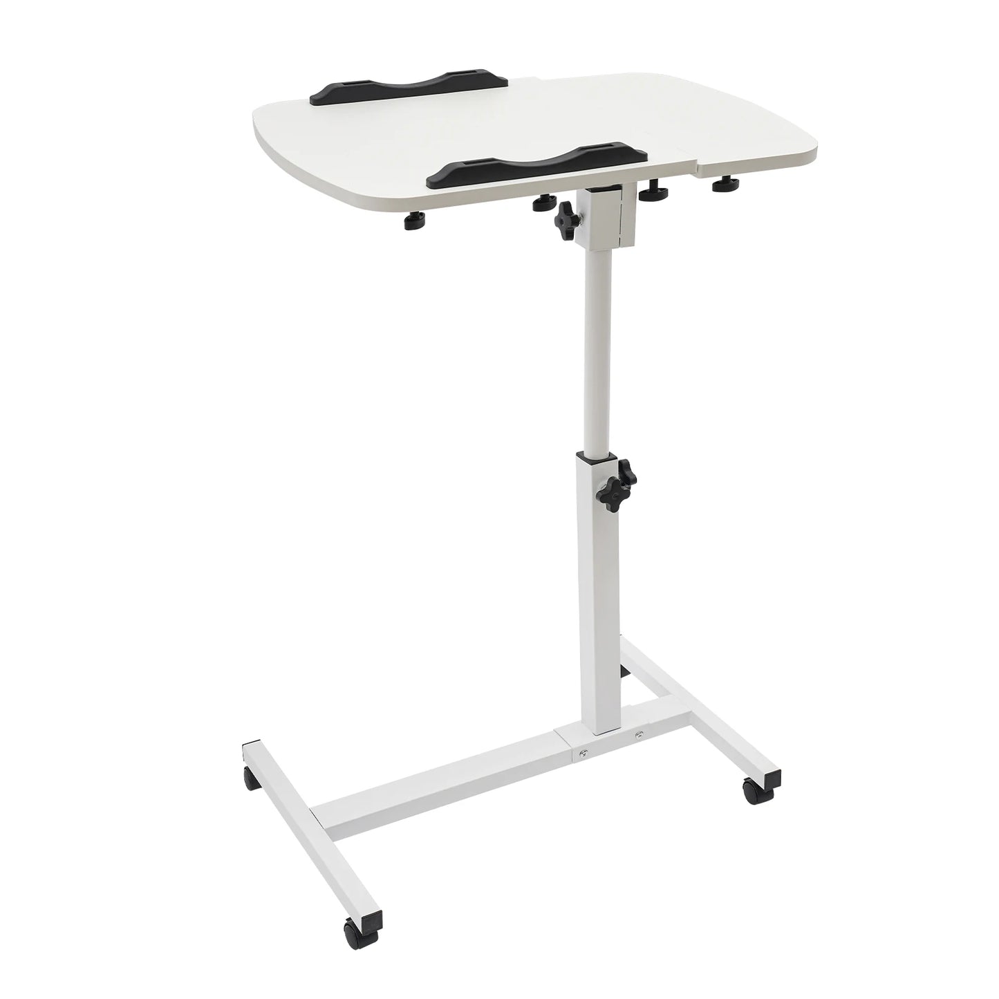 Adjustable Laptop Desk Stand with Swivel Wheels for Home Office