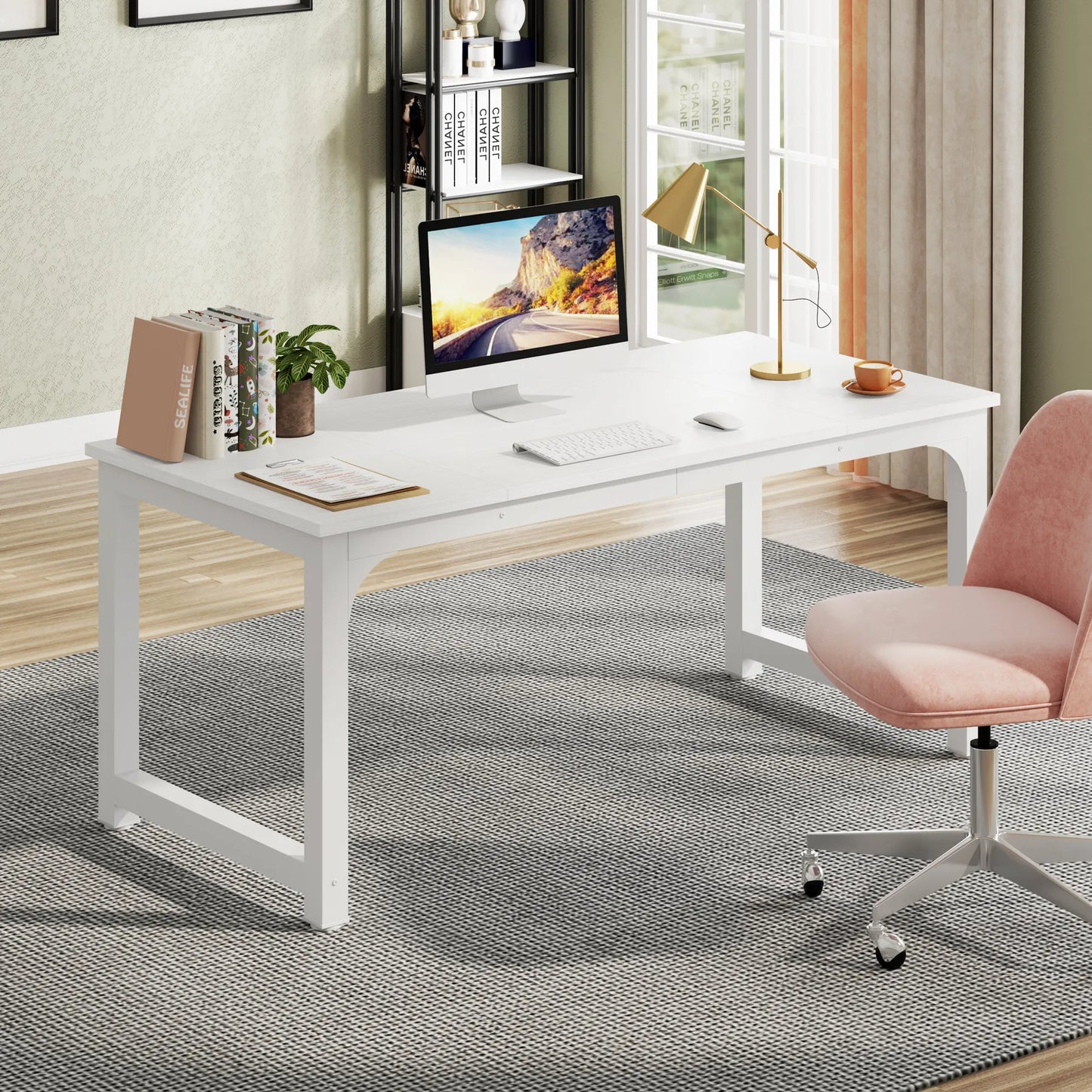 Ljustra Large Office Desk Modern Writing Table Workstation for Home Office