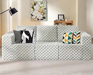 Ljustra Modular Cloud Sofa 3-Seater 95” Corduroy Deep Seat Sectional Couch