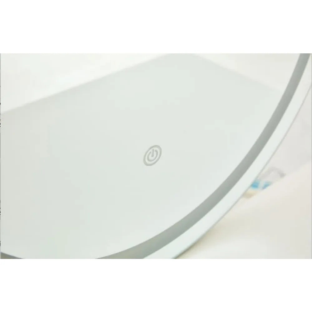 Fluted Makeup Vanity Desk with LED Mirror Adjustable Lights Modern