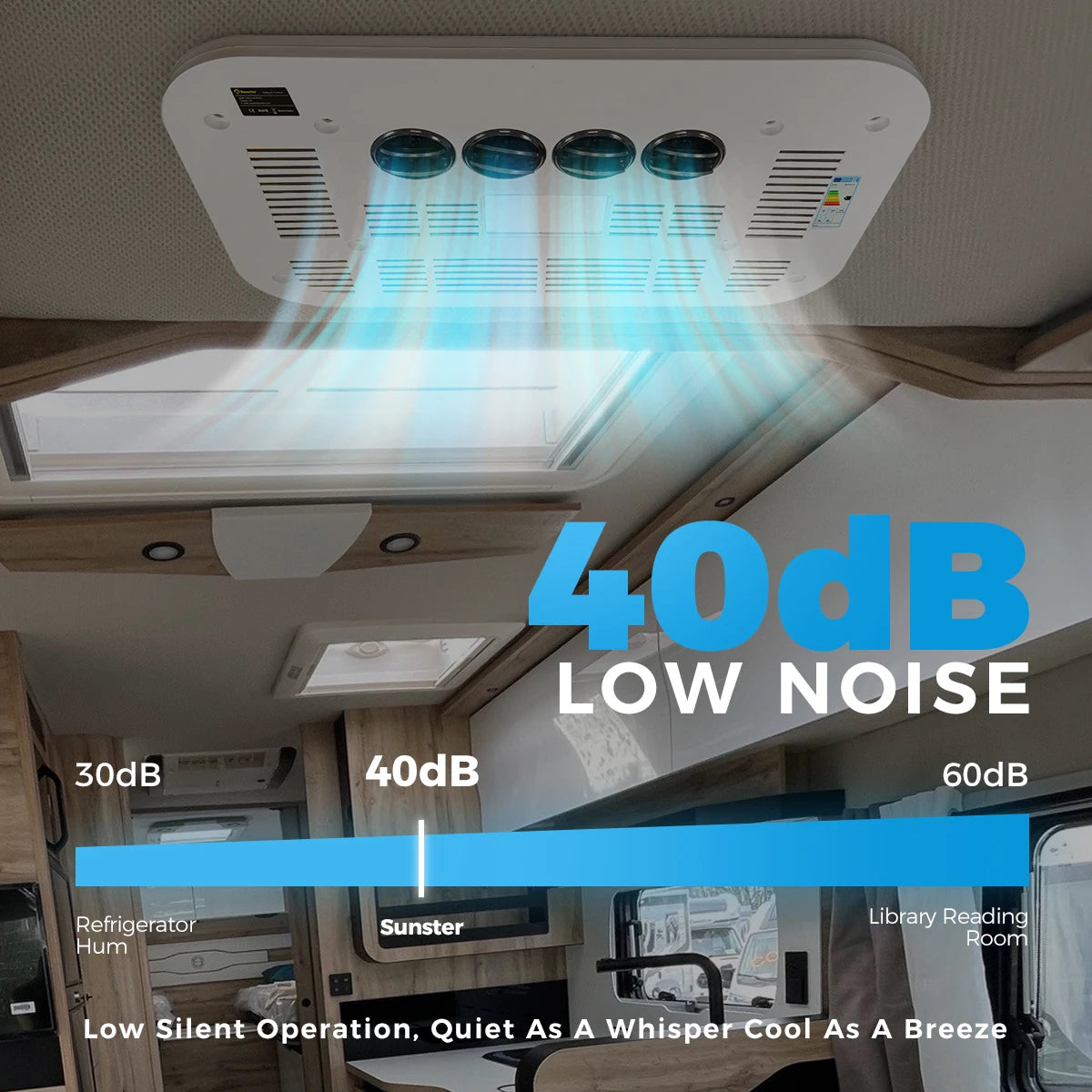 12V 24V Rooftop Air Conditioner for RV Truck Camper Van Caravan