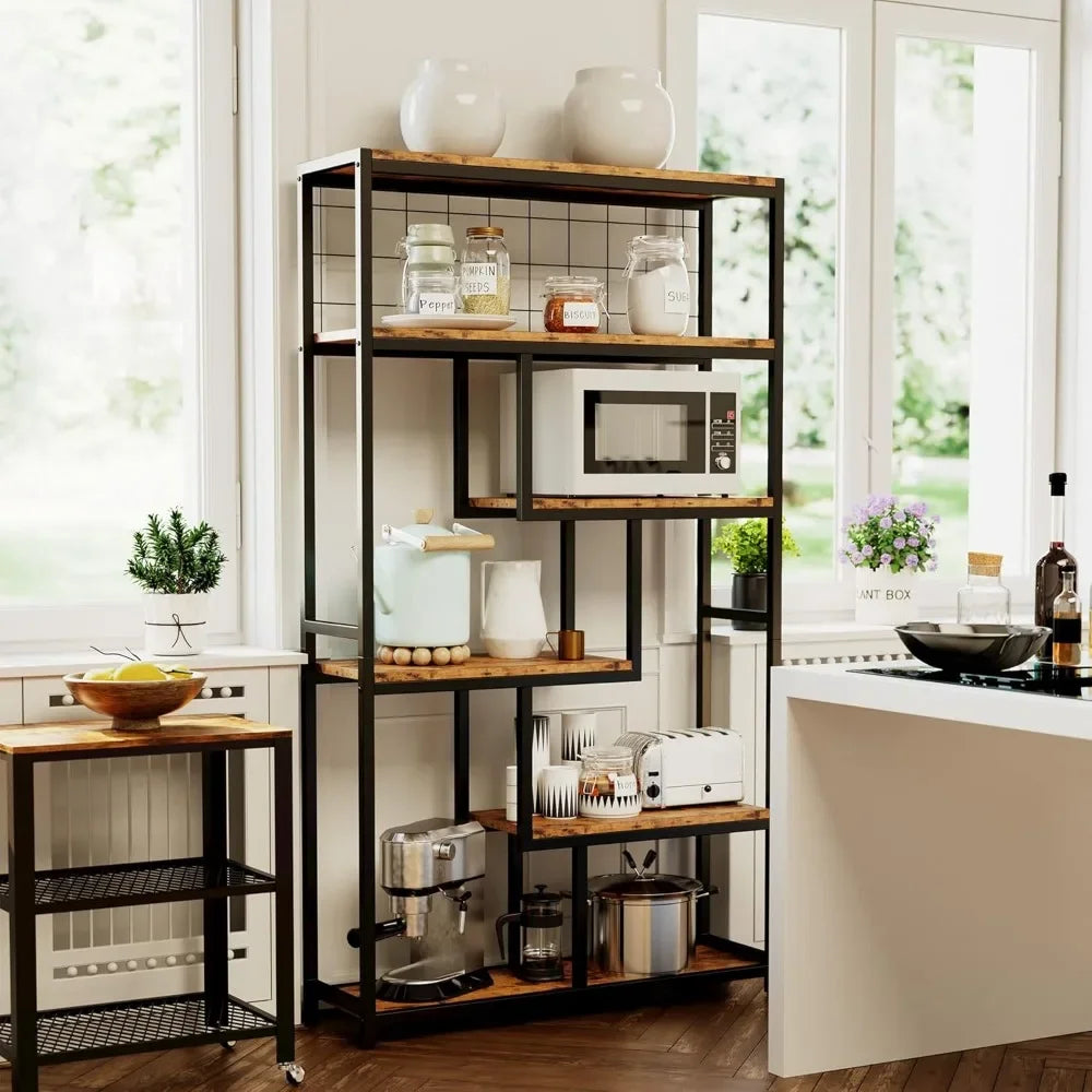 Ljustra 6 Tier Industrial Bookshelf Heavy Duty Storage Etagere