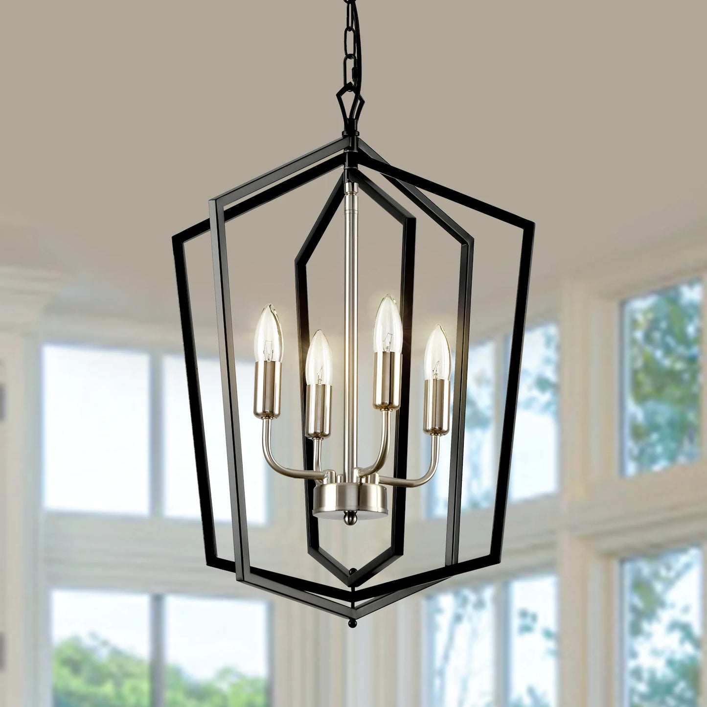 Luxury 4 Light Chandeliers Industrial Pendant Lighting Kitchen Dining Room