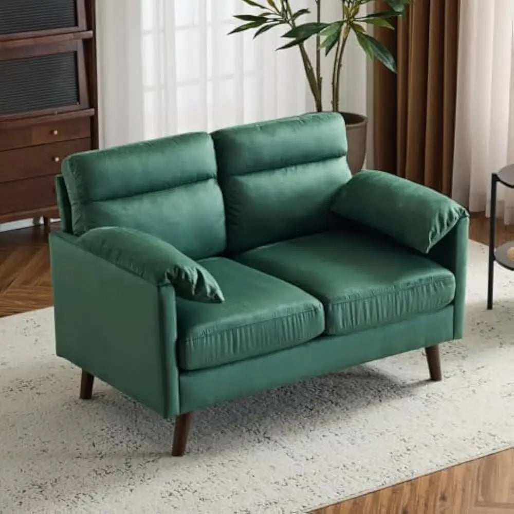 Mini Loveseat Couch 48.8" Small Couch Comfy Seating for Small Spaces