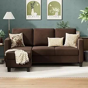 Ljustra L-Shaped Sectional Sofa with Movable Ottoman for Small Spaces