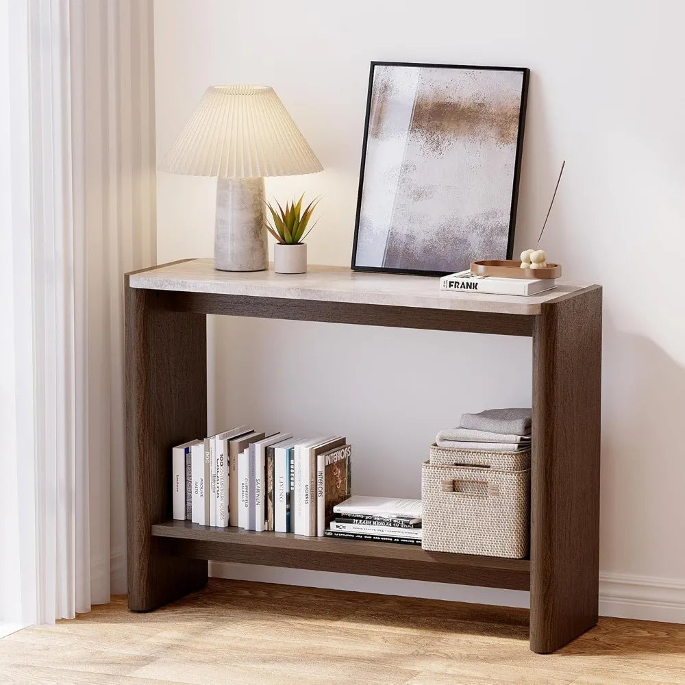 Modern Console Table 43 Inch Entryway Sofa Table with Storage