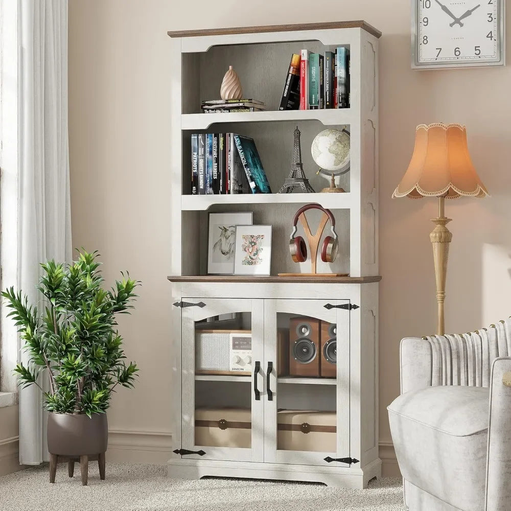 Tall 70 Inch Bookcase 5-Tier Open Storage Shelf for Home Office Bedroom