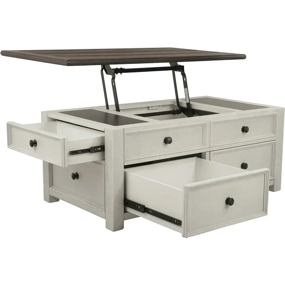 Cute Coffee Table for Living Room Farmhouse Lift Top with Drawers