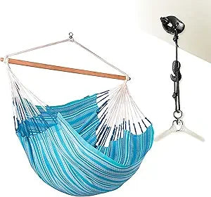 XL King Habana Cotton Hammock Chair with Suspension Kit for Indoor Use