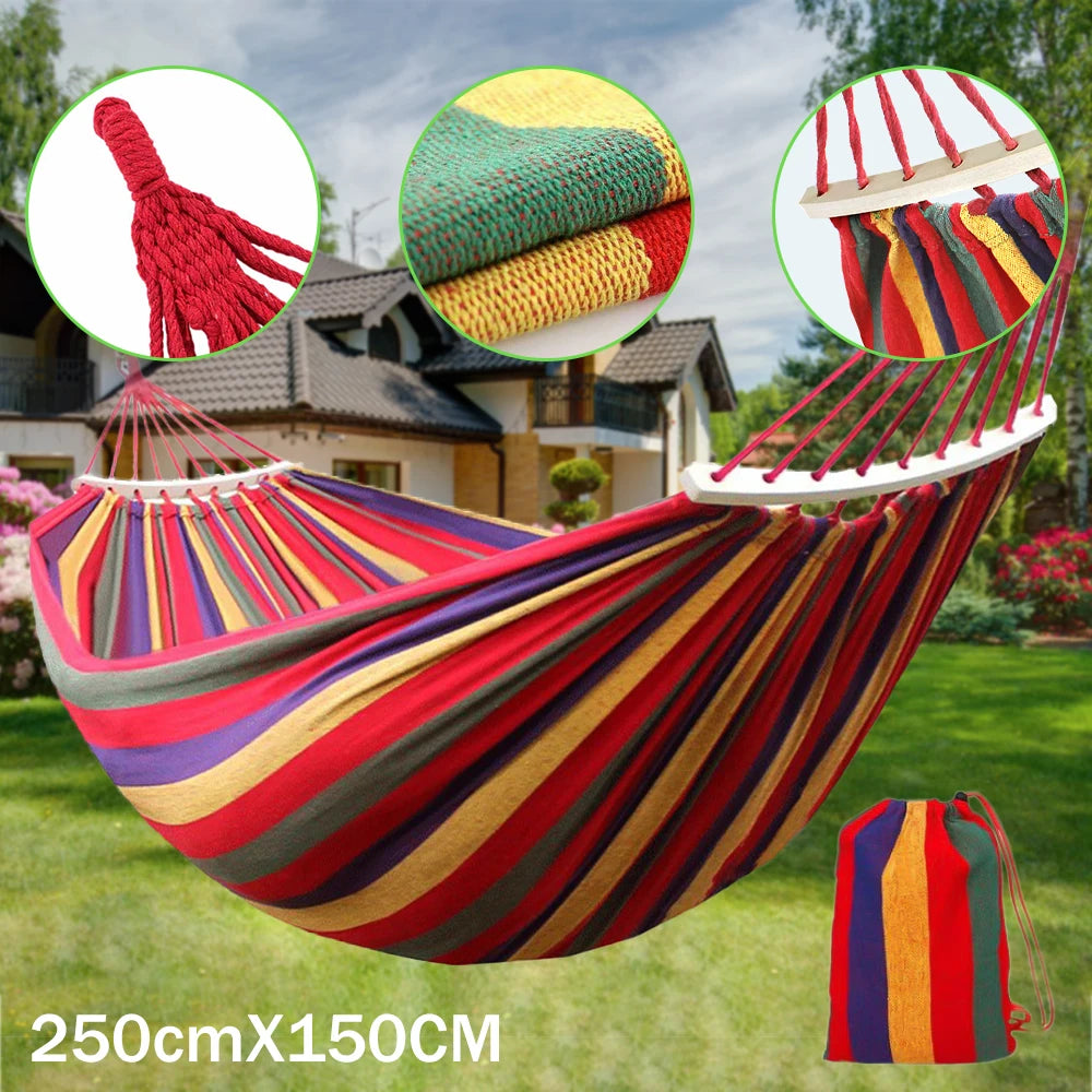 Thick Canvas Hammock Outdoor Camping Swing Multi Functional Two-Person