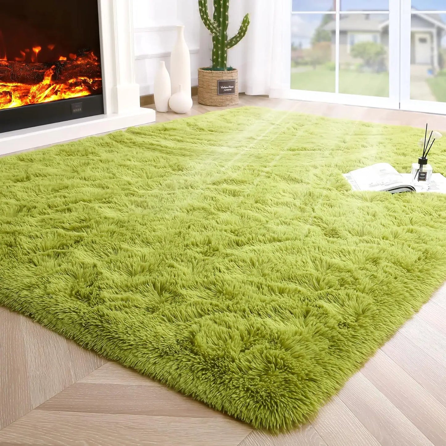 Fluffy Area Rugs for Bedroom Living Room Soft Fuzzy Non Slip Carpet
