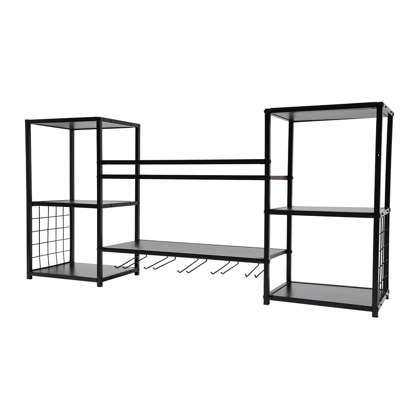 Durable MDF Iron Wine Rack 5 Shelves Stylish Storage Solution