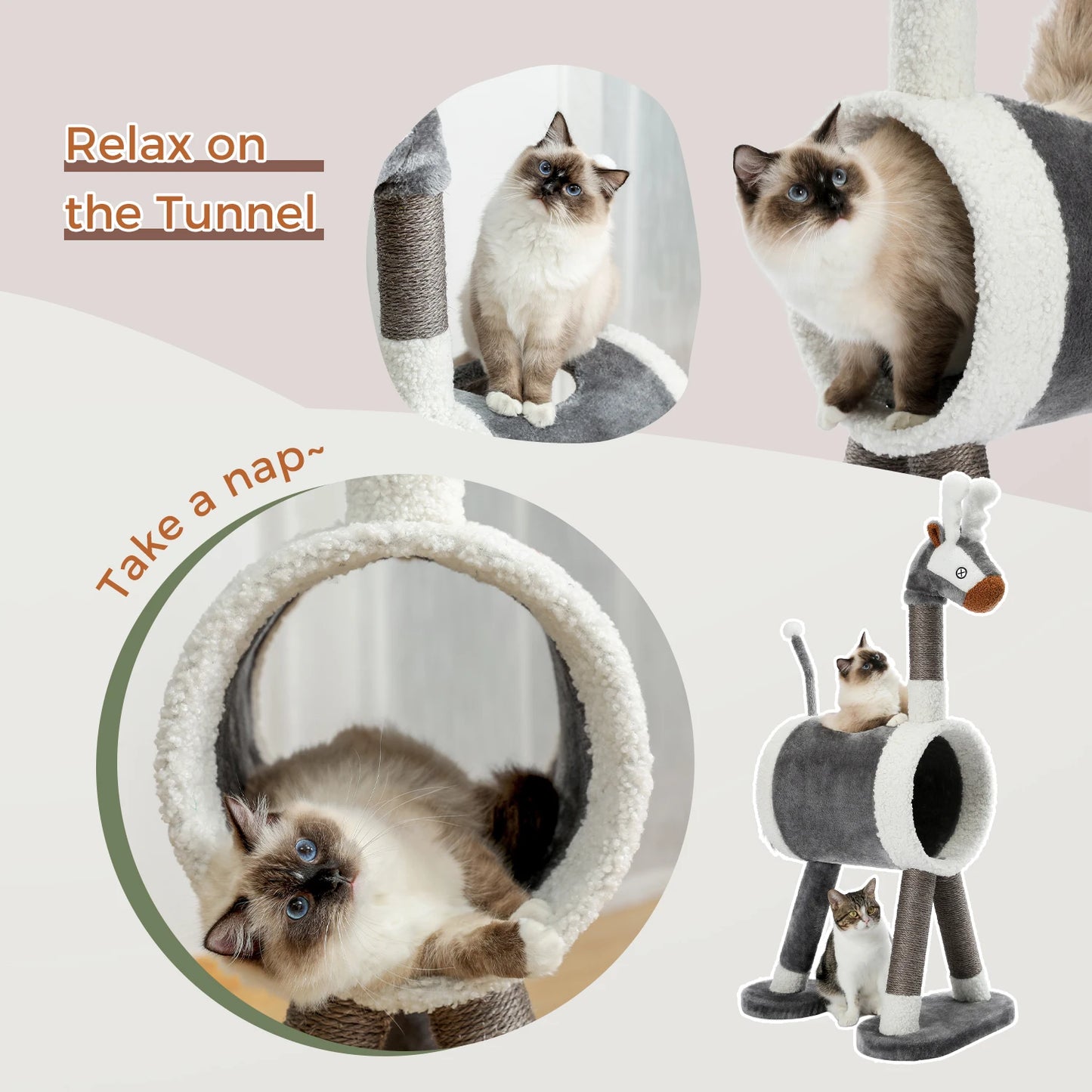 Luxury Cat Climbing Frame Multi-Layer Scratching Post Playground