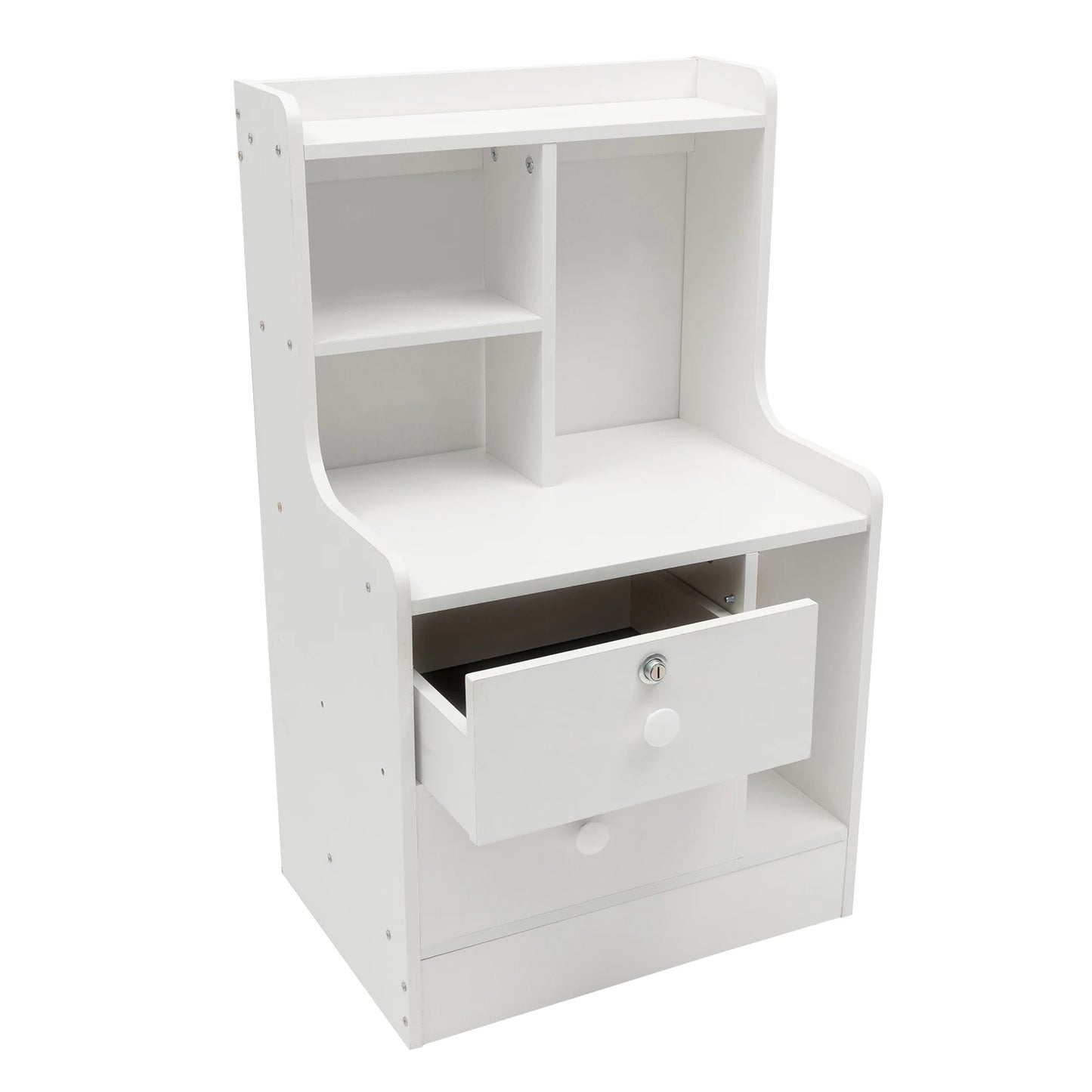 Modern Minimalist Nightstand Bedside Table with 2 Drawers Storage